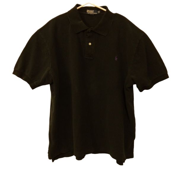 Polo Ralph Lauren polo shirt mens 2XB 2XL XXL BIG black short sleeve pony logo - Picture 1 of 8